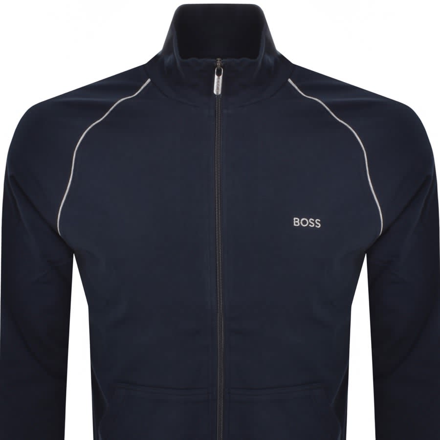 BOSS Full Zip Sweatshirt Navy Mainline Menswear